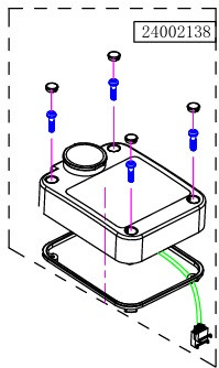 Haswing Cayman B55, B80 Capacul carcasei de control GPS alb HSW