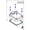 Haswing Cayman B55, B80 Capacul carcasei de control GPS alb HSW