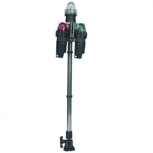 Lumina cu trei pasageri piedestal baterie acționat 60cm negru EVA