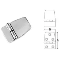 Balama acoperită cu inox plat 59 x 40 mm DAW