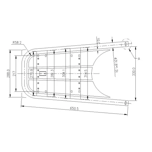 Platformă fa-inox 650 mm DAW