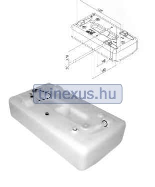 Rezervor de combustibil încorporat 200 l plat 120x64x32 cm EVA