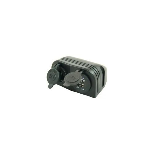 Brichetă de țigară 12 V și conector USB dublu EMS