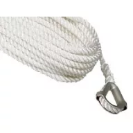   Frânghie de acostare PE cu frânghie de oțel inima 35 m alb CH
