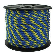 Frânghie PP galben-albastru închis 4 mm CH