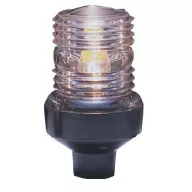   Lumină rotundă montată pe stâlp alb cu carcasă EVA neagră
