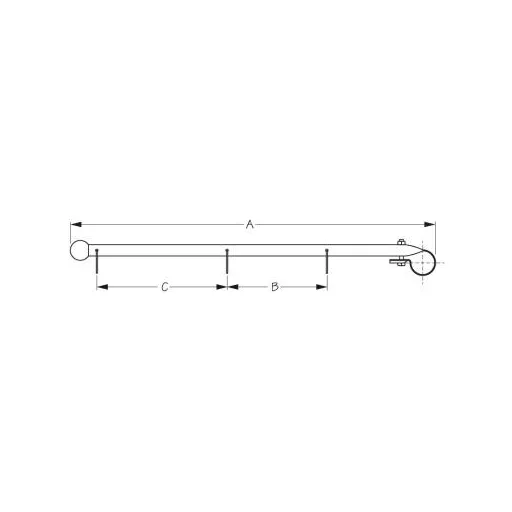 Stâlp pentru balustradă inox 44 cm 22-25 mm SDG