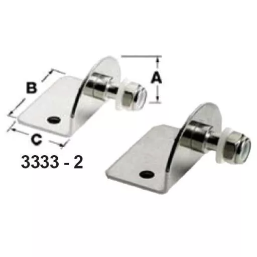Gázrugó rögzítőelem INOX külső menetes 25x35x25mm EVA
