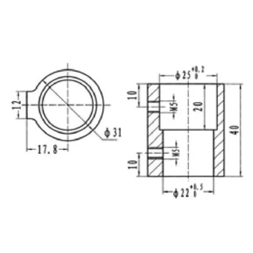 Clemă de conectare a tubului de barieră inox 22/25 mm EVA