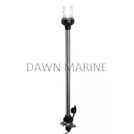 Rotund LED lumina alb inox detașabil 60 cm DAW