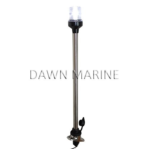 Rotund LED lumina alb inox detașabil 60 cm DAW