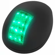 Lumină LED verde 112,5° vertical în carcasă neagră