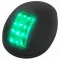 Lumină LED verde 112,5° vertical în carcasă neagră