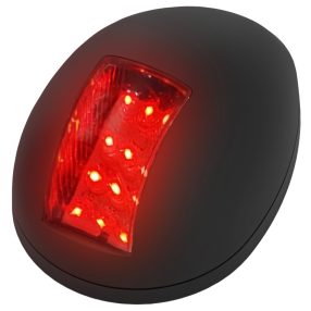 Lumină LED roșie 112,5° vertical în carcasă neagră