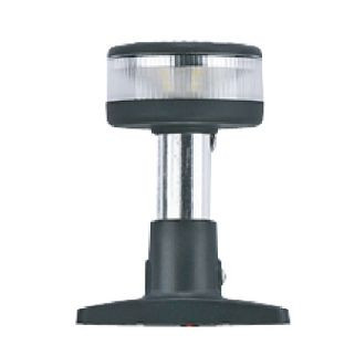 Lumină albă rotundă cu 6 LED-uri, cu bază, carcasă neagră EVA