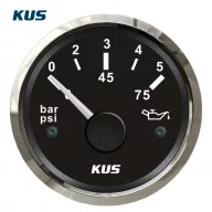 Indicator presiune ulei KUS negru-inox EVA