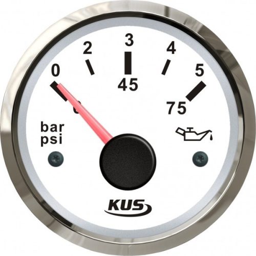 Indicator presiune ulei KUS negru-inox EVA