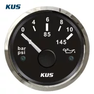 Manometru ulei 10 bar KUS negru-inox EVA