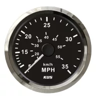 Vitezometru KUS 35 MPH inox-negru EVA