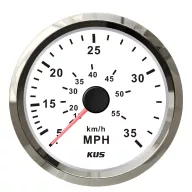 Vitezometru KUS 35 MPH inox-alb EVA