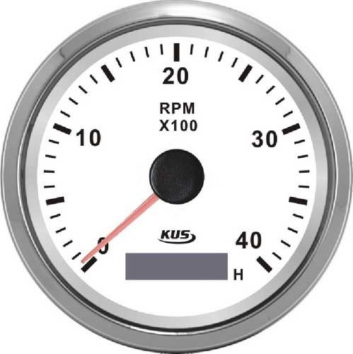 Contor de viteză și oră KUS 4000 RPM cu față EVA inox
