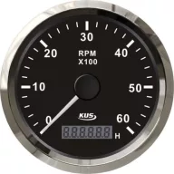 Revoluție și contor de ore KUS 6000 RPM cu fața EVA inox