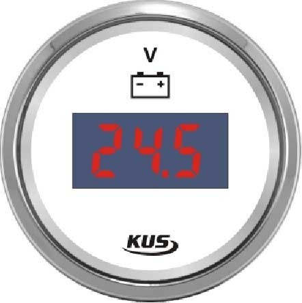 Voltmetru digital KUS 8-32 V inox-negru EVA