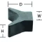 Stop pentru botul remorcii Stop Y 76,2X95,25 mm EVA