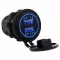 Încărcător USB LED albastru 12/24V - 4,2 A DAW