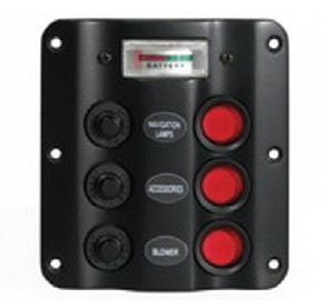 Tablou de distribuție cu contor de tensiune 3 single Wave led EVA