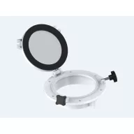   Hajóablak kerek üveggel fehér 215 / 147 mm inox szerelvényekkel EVA