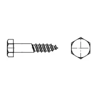 Șurub 4 hexagonal jumătate filet inox 8 x 70 mm bl. EVA