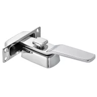 Zár inox nyomógombos süllyesztett 166 x 73 mm EVA