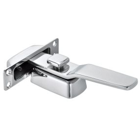 Zár inox nyomógombos süllyesztett 166 x 73 mm EVA