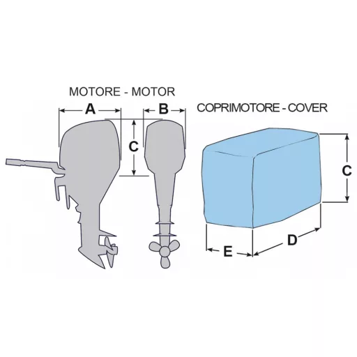 Prelata de acoperire motor profesional 25 -30 HP albastru GFN