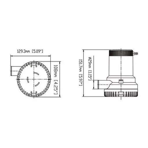 Pompă de apă de santină 2000 GPH 12/24V DAW