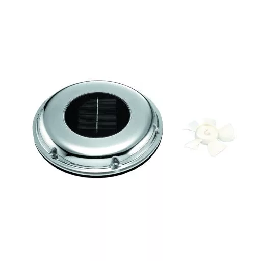 Ventilator cu baterie solară, inox 215 mm ALL