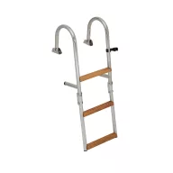   Scară de păr cu balustradă de 3 grade din metal și tec 78x26cm EVA