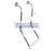 Scară de păr 3 grade inox-placă 64x30 cm EVA