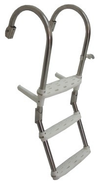 Scară de păr 3 grade inox-placă cu balustradă 78x30 cm EVA