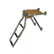 Scară de păr inox-teak cu ieșire 2 grade EVA