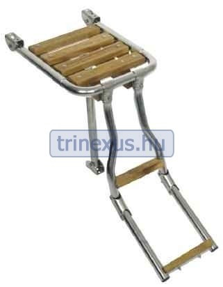 Hajólétra inox-teak kilépővel 2 fok EVA
