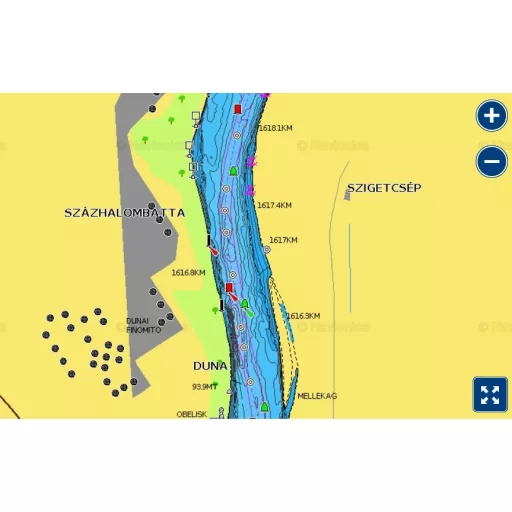 Navionics+ Dunăre, Lacul Balaton, Lacul Veneția, Marea Adriatică, Marea Mediterană ALL