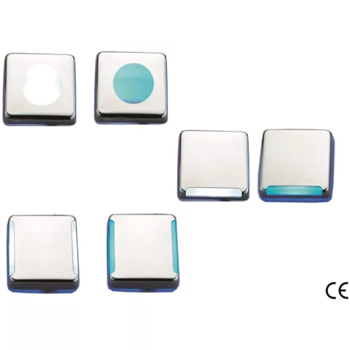 Cablu de lumină albastru 9 led pătrat ABS/inox 45 mm GFN