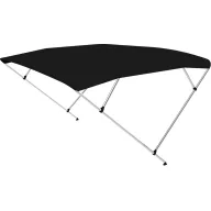 Acoperiș Bimini cadru dublu negru 225x150-170x129 cm