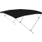 Acoperiș Bimini cadru dublu negru 225x150-170x129 cm
