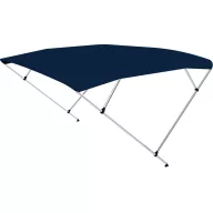   Acoperiș Bimini cadru dublu albastru închis 225x150-170x129 cm