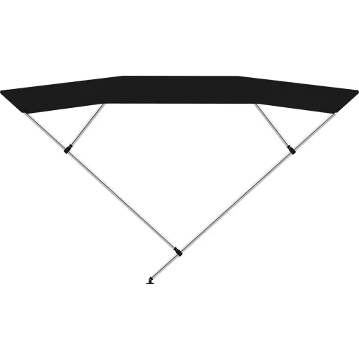Acoperiș Bimini cadru dublu albastru închis 225x150-170x129 cm
