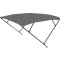 Bimini tető dupla keret sötétszürke fekete cső 225x150-170x129 cm EVA