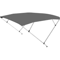 Acoperiș Bimini cadru dublu gri închis 225x150-170x129 cm